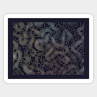 Pastel topographic map Sticker